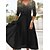 cheap Casual Dresses-Women&#039;s Party Dress Casual Dress Holiday Dress Midi Dress Black Color Gradient 3/4 Length Sleeve Fall Spring Summer Ruched Fashion V Neck Party Winter Dress Evening Party 2023 S M L XL 2XL 3XL