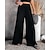 cheap Pants-Women&#039;s Culottes Wide Leg Wide Leg Chinos Pants Trousers Linen / Cotton Blend Black White Light Green Fashion Mid Waist Casual Weekend Full Length Micro-elastic Solid Color Comfort S M L XL 2XL