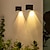 baratos Candeeiros Luzes de Exterior-2 pçs luz de parede led solar branco quente/rgb 2 modos de iluminação ao ar livre jardim luz quadrada sensor de controle de luz inteligente ip65 à prova d&#039;água pátio varanda cerca lâmpadas de