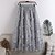 cheap Plain Skirts-Women&#039;s Skirt Floral Pattern Skirts Midi Solid Skirts Embroidered Layered Lined Elegant Long Daily Date One-Size