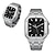 abordables Bracelets Apple Watch-Bracelet à Maillons Compatible avec Bracelet Apple Watch 44 mm 45 mm avec étui Luxe Boucle papillon Acier Inoxydable Bracelet de remplacement pour iwatch série 8 7 6 5 4 SE
