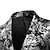 abordables Blazers para hombre-Hombre Chaqueta chaqueta Boda Diario Transpirable Estampado Otoño Invierno Cebra Casual Diseño Regular Ajuste regular Negro Blanco Chaquetas