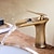 abordables Classiques-robinet de lavabo de salle de bain cascade laiton mitigeur monotrou robinets de bain