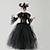 cheap Movie &amp; TV Theme Costumes-Witch Maleficent Outfits Tutu Girls&#039; Movie Cosplay Princess Sweet Black Dress Sleeves Wings Masquerade Organza / Headwear / Headwear World Book Day Costumes
