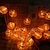 baratos Mangueiras de LED-Luzes de corda de decoração de lanterna de abóbora de halloween luzes de abóbora diy alimentadas por bateria para decoração de casa de jardim de festa de halloween ao ar livre 3m-20leds 2m-10leds