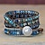 cheap Fitbit Watch Bands-Smart Watch Band Compatible with Fitbit Versa 3 / Sense Versa / Versa 2 / Versa Lite / Versa SE Fabric Beaded Smartwatch Strap Handmade Multilayer Adjustable Handmade Braided Rope Replacement