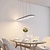 cheap Island Lights-1-Light 70c/90m LED Pendant Light 40W Oval Design Rectangle Aluminum Black Painted Finishes Modern Lamp for Dinning Room Resturant Coffee Bar 110-240V ONLY DIMMABLE WITH REMOTE CONTROL