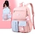cheap Bookbags-School Backpack Bookbag Multicolor for Student Girls Water Resistant Wear-Resistant Classic Oxford Cloth School Bag Back Pack Satchel 21 inch