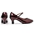 ieftine Pantofi Dans Clasic &amp; Modern-Pentru femei Sală Dans Pantofi Moderni Pantofi de caracter În aer liber Profesional Vals Practică Dans contemporan Culoare solida Toc Cubanez Vârf rotund Buclă Adulți Argintiu Negru Roșu Închis