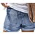 cheap Shorts-Women&#039;s Jeans Shorts Denim Blue Fashion Mid Waist Side Pockets Cut Out Casual Weekend Short Micro-elastic American Flag Comfort S M L XL XXL / Print