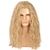 abordables Perruques de déguisement-Thor Kaneles longue perruque blonde hommes ondulés mi-longueur cheveux synthétiques pour homme cosplay anime thor perruque de fête
