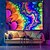 cheap Wall Tapestries-Blacklight UV Reactive Wall Tapestry Psychedelic Art Decor Blanket Curtain Hanging Home Bedroom Decoration Polyester