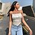 cheap Tank Tops-Women&#039;s Camisole White Zipper Plain Daily Going out Sleeveless Off Shoulder Sexy Regular Slim S