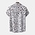 abordables camisas gráficas de hombre-Hombre Camisa Camisa gráfica Leopardo Cuello Vuelto Negro / Gris Blanco Rosa Azul Marino Azul Piscina Casual Diario Manga Corta Ropa Tropical Design