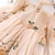 voordelige Jurken-kinderen kleine meisjes jurk bloemen een lijn jurk schoolvakantie print beige asymmetrische lange mouwen prinses zoete jurken herfst winter normale pasvorm 3-10 jaar