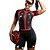 baratos Roupa de Triatlo Feminino-Mulheres Manga Longa Camisa de ciclismo com shorts Macacão para Triathlon Verão Elastano Poliéster Preto / Vermelho Verde Preto Poá Xadrez Quadrados Moto Conjuntos Tapete 3D Respirável Secagem Rápida