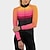cheap Women&#039;s Jerseys-21Grams Women&#039;s Cycling Jersey Long Sleeve Bike Top with 3 Rear Pockets Mountain Bike MTB Road Bike Cycling Breathable Moisture Wicking Quick Dry Reflective Strips Black Yellow Red Gradient Sports