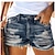 cheap Shorts-Women&#039;s Shorts Jeans Denim Blue Light Blue Fashion Mid Waist Tassel Fringe Side Pockets Casual Weekend Short Micro-elastic Plain Comfort S M L XL XXL