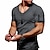 cheap Men&#039;s Casual T-shirts-Men&#039;s T shirt Tee Tee Plain V Neck Normal Short Sleeve Zipper Clothing Apparel Muscle Esencial