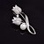 ieftine Ace și Broșe-broșe damă în formă de floare broșă elegantă bijuterii alb auriu pentru nunta de toamnă zilnic
