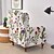 cheap Wingback Chair Cover-1 Set of 2 Pieces Stretch Wingback Chair Cover Floral Printed Wing Chair Slipcovers Spandex Fabric Wingback Armchair Covers with Elastic Bottom for Living Room Bedroom Decor