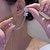 abordables Pendientes-Mujer Claro Puños del oído Clásico Forma de flor Elegante Dulce Aretes Joyas Plata Para Fiesta Pedida 1 PC