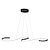 cheap Ring &amp; Round Design-86cm LED Modern Pendant Light Fitting Island Ceiling Lighting Indoor Design Lamp Dining Table Chandelier Metal and Acrylic White Hanging Light Fixture for Living Room, Musical symbols