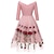 olcso 1950-es évek-1950-es Koktélruha Vintage ruha Ruhák Flare ruha Női Virág Álarcos mulatság Buli / Este Ruha