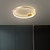 billige Loftslys-40cm tre-farvet dæmpbar loftslampe indbygningsloftslampe kobber led loftslampe moderne rund loftslampe akryl lampeskærm loftslampe til stuegang