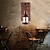 tanie Kinkiety-33 cm kreatywny styl vintage kinkiety drewno/bambus latarnia projekt kinkiety ścienne żelaza kryty odkryty sypialnia korytarz kinkiet 110-120/220-240 v