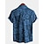 voordelige boho-overhemden voor heren-Voor heren Overhemd Grafisch overhemd Boho-shirt Vissen Klassieke boord Rood blauw Bruin Groen Print Feest Dagelijks Korte mouw Afdrukken Kleding Ontwerper Basic Boho