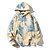 billige 3D mønster-Herre Batikfarvet Grafiske tryk Hattetrøje Hættetrøjer Sweatshirt Gade Designer Langærmet Hætte Daglig Sport Rød Orange Trykt mønster Forår &amp; Vinter Designer