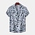 preiswerte Herrenhemden mit Grafik-Herren Hemd Grafik-Shirt Leopard Umlegekragen Schwarzgrau Weiß Rosa Marineblau Blau Casual Täglich Kurzarm Bekleidung Tropisch Designer