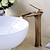 abordables Clásico-Grifo para lavabo de baño, juego central de cascada de latón, grifos de baño de un solo mango con un orificio