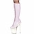 cheap Dance Boots-Women&#039;s Dance Boots Pole Dancing Shoes Performance Clear Sole Stilettos Boots Platform Lace-up Slim High Heel Round Toe Zipper Buckle Adults&#039; Black / White Red / White White
