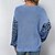 cheap Sweaters-Women&#039;s Pullover Sweater Jumper Jumper Crochet Knit Hollow Out Knitted Tunic V Neck Leopard Daily Date Stylish Casual Lantern Sleeve Winter Fall Blue Purple S M L