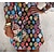 お買い得  プリントドレス-女性用 シフトドレス ミニドレス レインボー 七分袖 幾何学模様 プリント 夏 春 Ｖネック 近代の 2023年 S M L XL XXL 3XL