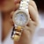 voordelige Quartz-horloges-Polshorloge Quartz horloges voor Dames Analoog Kwarts Mode Luxe bling Strass armband Roestvrij staal Roestvrij staal