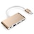ieftine Huburi &amp; switch-uri USB-LENTION USB 3.1 USB C Huburi 4 porturi Înaltă Viteză Mufa USB cu PD 3.0 USB 3.0*3 Livrarea energiei Pentru Laptop Smartphone Macbook
