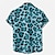 billiga hawaiianska lapelskjortor för män-Herr Skjorta Hawaii skjorta Grafisk skjorta Aloha skjorta Blommig Leopard Landskap Nedvikt Vit Gul Marinblå Blå Dammig blå 3D-tryck Utomhus Gata Kort ärm Mönster Button-Down Kläder Mode Designer