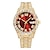 voordelige Quartz-horloges-hiphop horloge mannelijk horloge luxe waterdicht merk horloges roestvrij staal ronde klok mannen quartz horloges cadeau vriendje