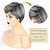 cheap Synthetic Trendy Wigs-Synthetic Wig Curly With Bangs Machine Made Wig Short A1 A2 Synthetic Hair Women&#039;s Soft Party Easy to Carry Brown Gray / Daily Wear / Party / Evening / Daily