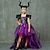 baratos Roupas de fantasias de Filmes e Temas de TV-Bruxa Maléfico Roupa Tutu Para Meninas Cosplay filme Princesa Doce Preto Baile de Máscaras Vestido Decoração de Cabelo