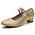 ieftine Pantofi Dans Clasic &amp; Modern-Pentru femei Sală Dans Pantofi Moderni Performanță Antrenament Petrecere Călcâi Dans contemporan Toc Jos Grosime călcâială Argintiu Auriu