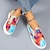 billige Sneakers til kvinder-Dame Kondisko Slip-Ons Plus størrelse Canvassko Slip-on sneakers Daglig Blomstret Flade hæle Rund Tå Afslappet Kanvas Hjemmesko Sort Blå Grøn