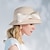 Χαμηλού Κόστους Καπέλα για Πάρτι-χαριτωμένο στυλ Κομψό Πολυεστέρας / Ίνα Καπέλα / Ψάθινα καπέλα με Φιόγκος / Κορδέλα 1 τεμ Causal / Πάρτι Τσαγιού / Κύπελλο Μελβούρνης Ακουστικό