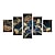お買い得  抽象画 プリント-5 パネル抽象花プリント現代壁アート壁掛けギフト家の装飾ロールキャンバス非フレーム未延伸絵画コア