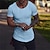 baratos Camisetas masculinas casuais-Homens Camiseta Tecido Gola Redonda Casual Feriado Manga Curta Roupa Esportes Moda Leve Grande e Alto