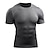 cheap Men&#039;s Cycling Clothing-Men&#039;s Running T-Shirt Compression Shirt Short Sleeve Base Layer Athletic Spandex Breathable Quick Dry Moisture Wicking Gym Workout Running Active Training Sportswear Activewear Solid Colored Black