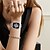 baratos Capa Smartwatch-3 pacotes Estojo de relógio com protetor de tela Compatível com Apple Watch Series 8 7 41mm 45mm / Series 6 5 4 SE 40mm 44mm / Series 3 2 1 38mm 42mm Resistente a riscos Bling Diamond Áspero Vidro